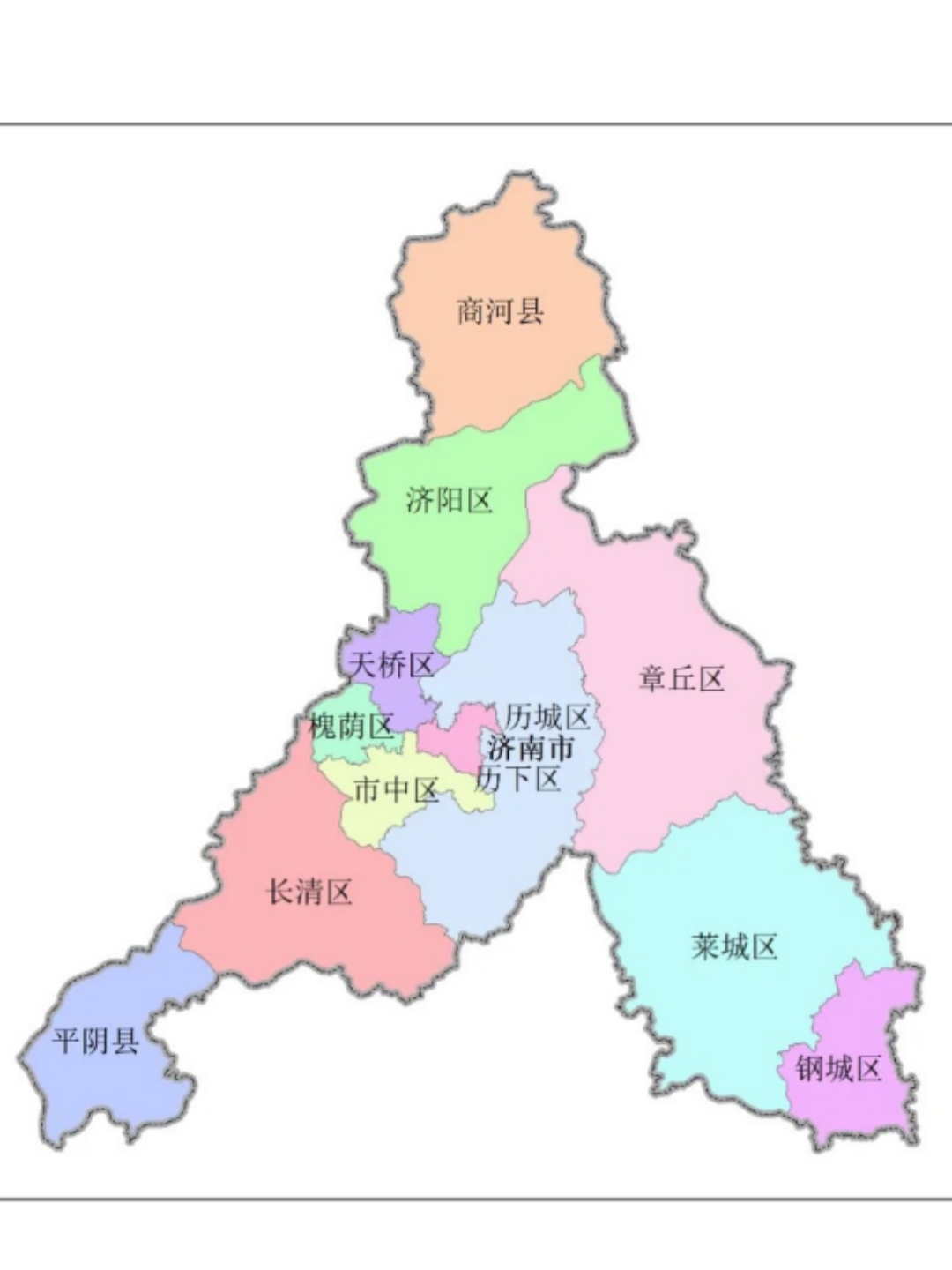 济南市最新区域划分图，城市探索之旅启程